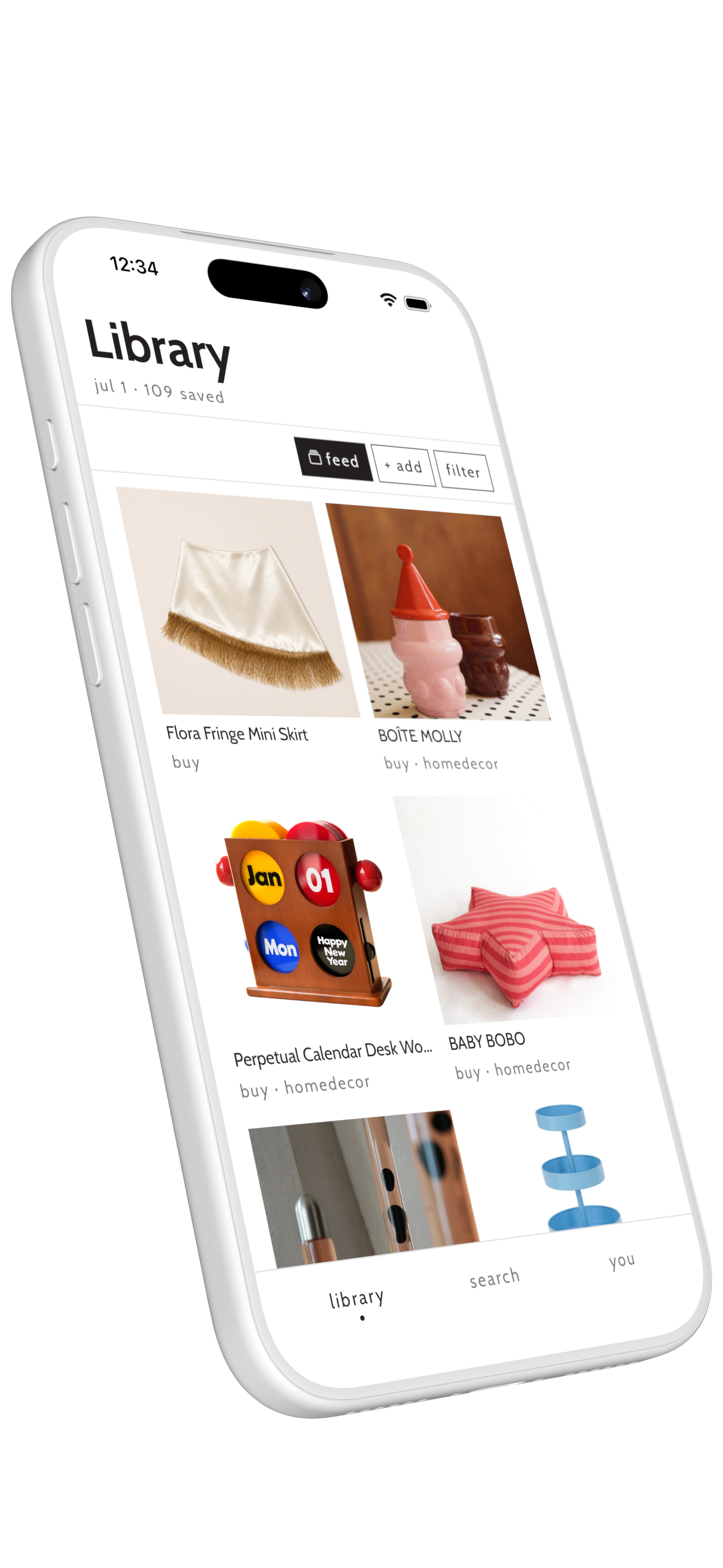 The app in use